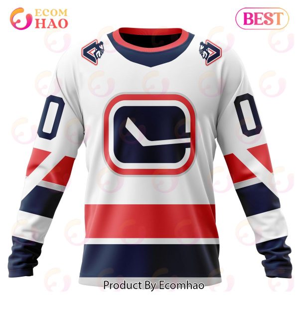 NHL Vancouver Canucks Specialized Unisex Kits With Retro Concepts 3D Hoodie