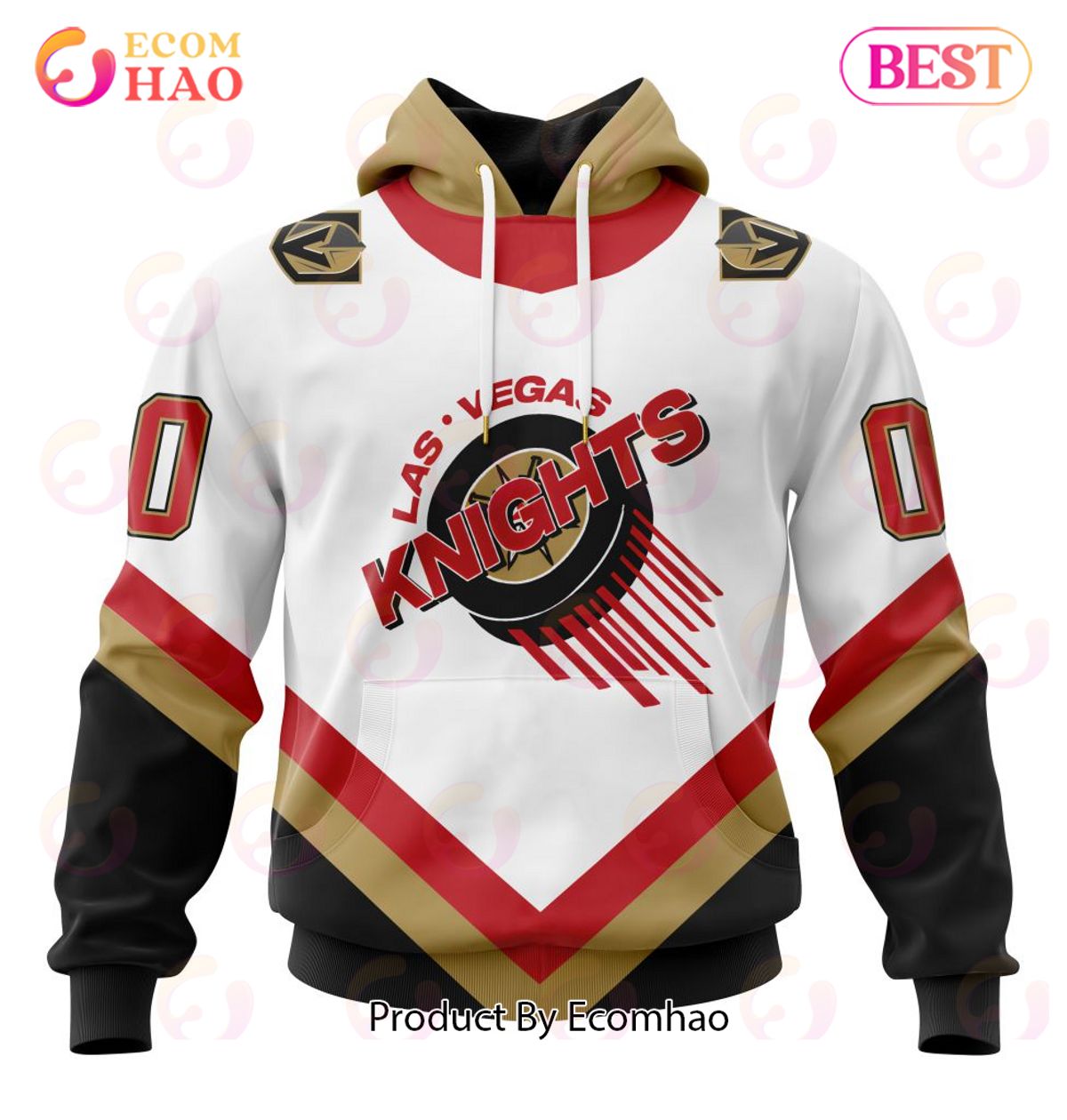 NHL Vegas Golden Knights Specialized Unisex Kits With Retro Concepts 3D Hoodie