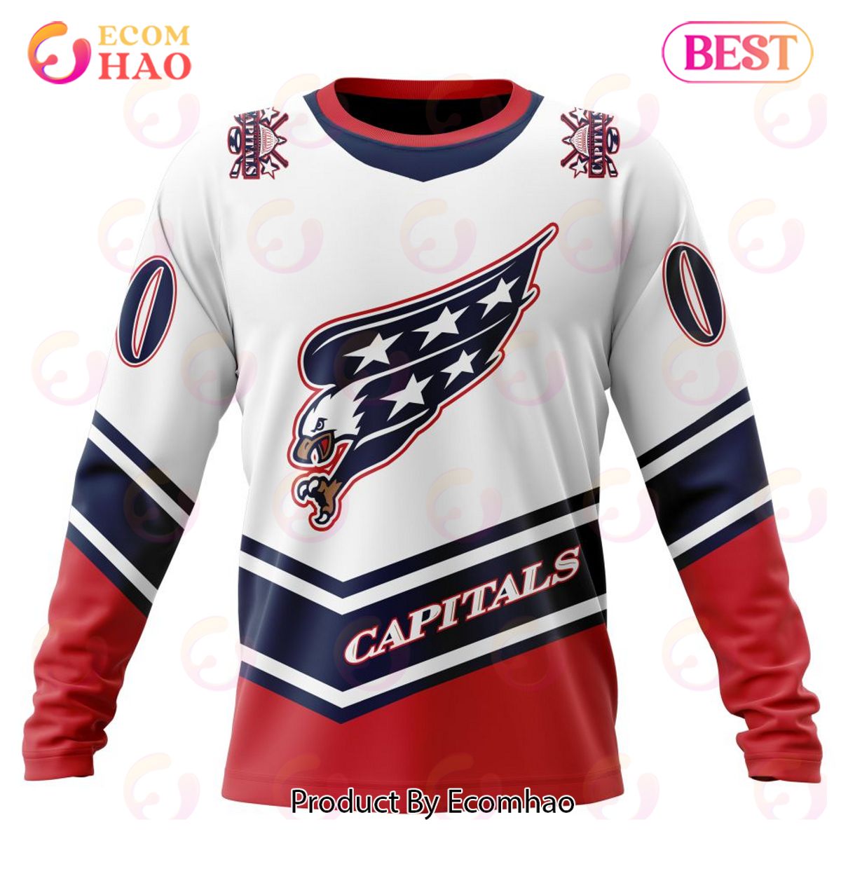 NHL Washington Capitals Reverse Retro Kits 2022 3D Hoodie - Ecomhao Store