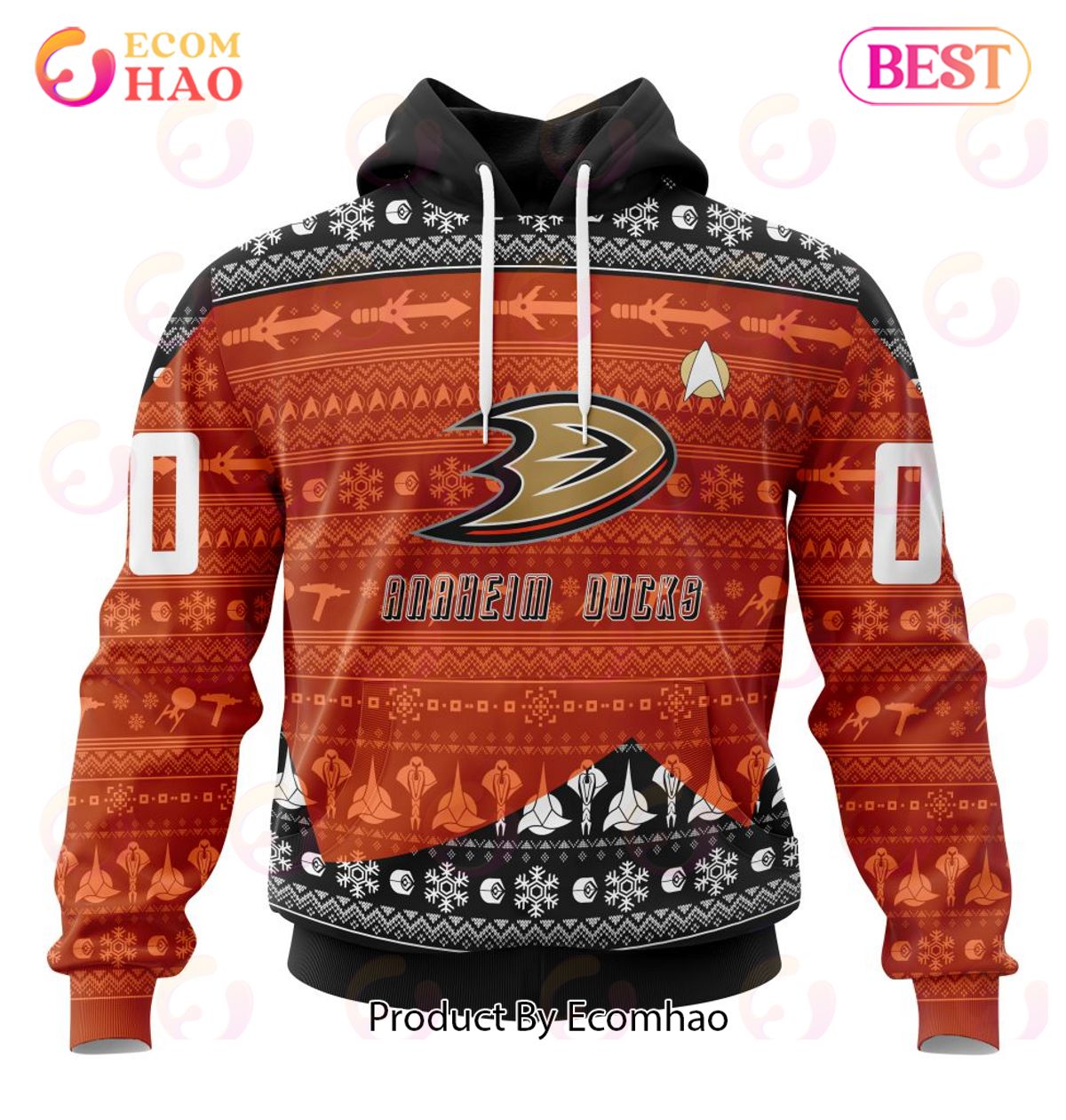 NHL Anaheim Ducks Special Star Trek Design 3D Hoodie