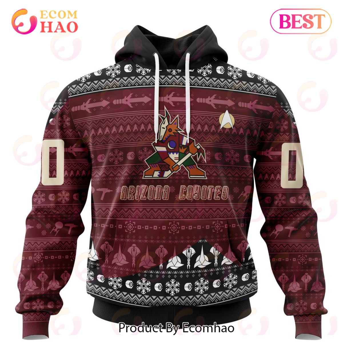 NHL Arizona Coyotes Special Star Trek Design 3D Hoodie