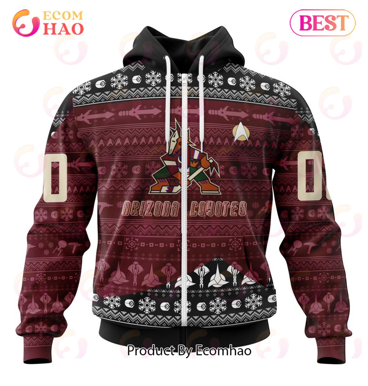 NHL Arizona Coyotes Special Star Trek Design 3D Hoodie