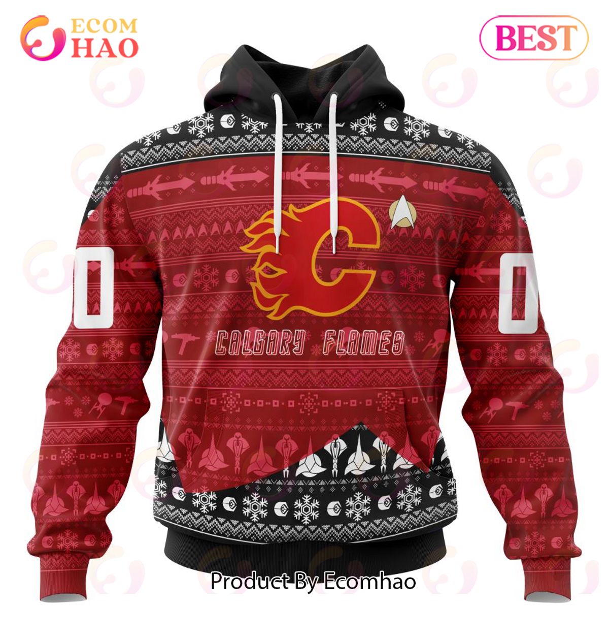 NHL Calgary Flames Special Star Trek Design 3D Hoodie