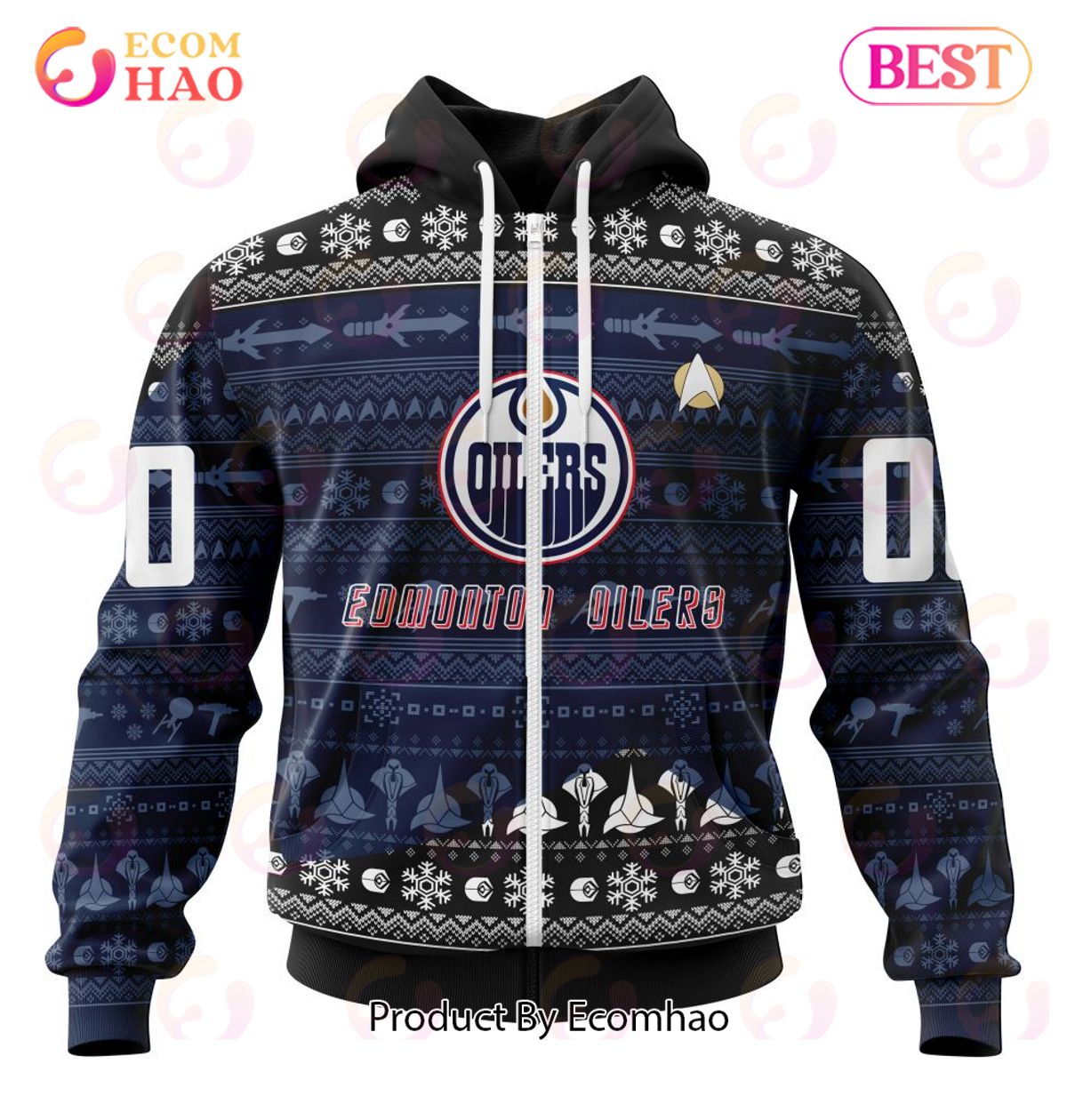 NHL Edmonton Oilers Special Star Trek Design 3D Hoodie