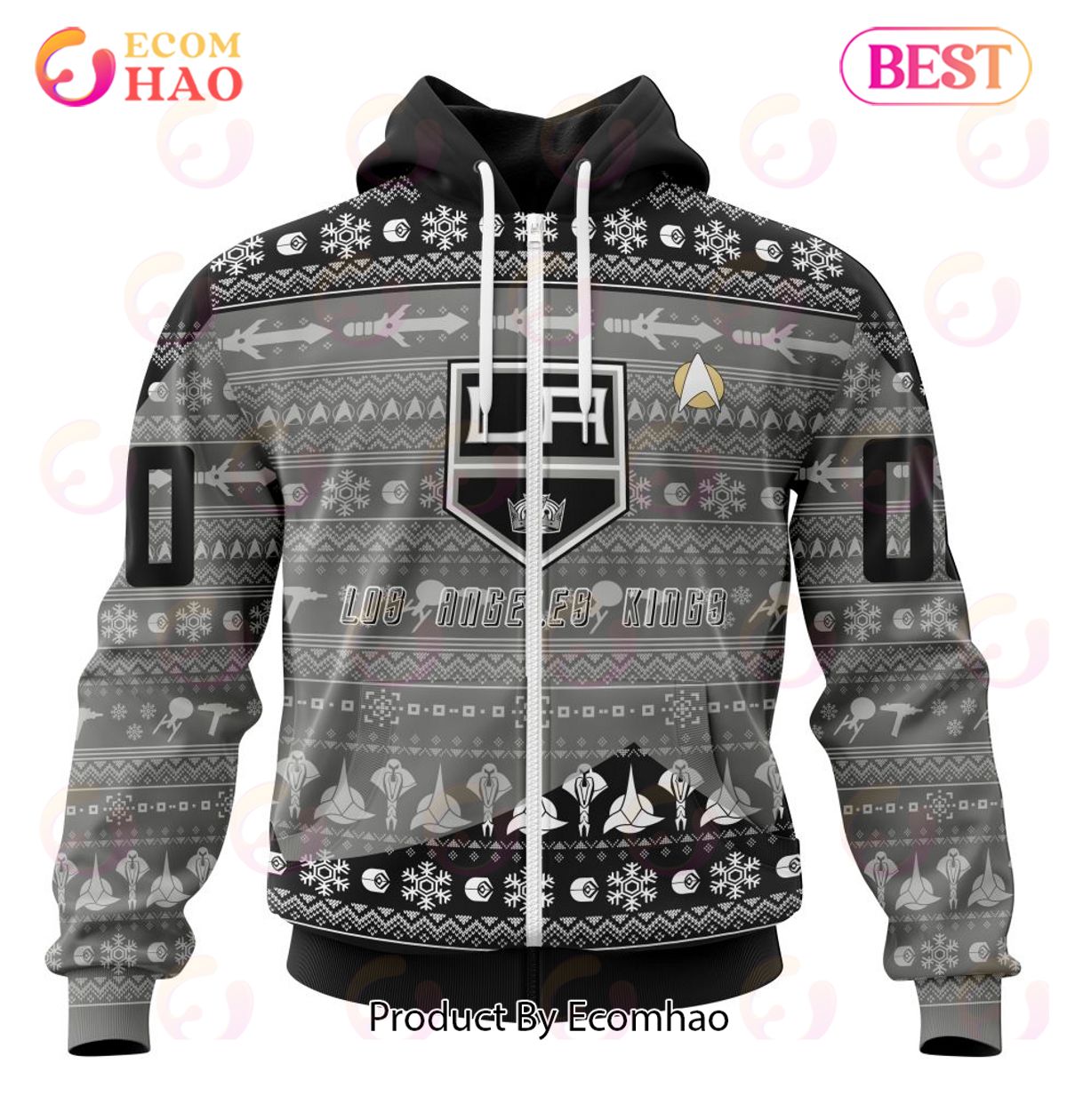 NHL Los Angeles Kings Special Star Trek Design 3D Hoodie