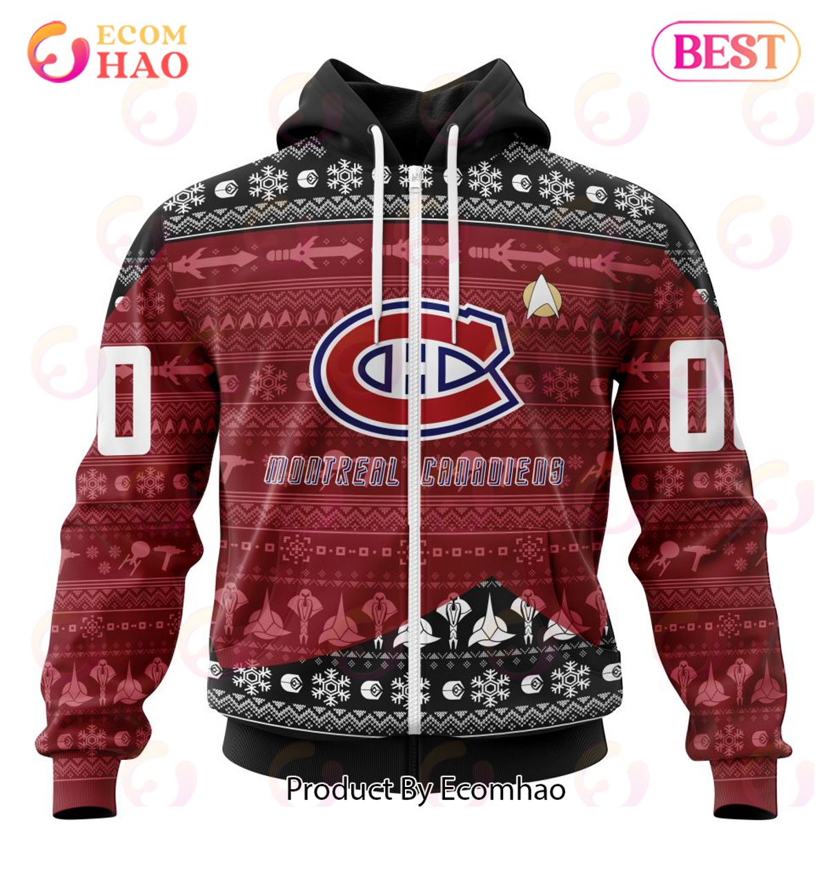 NHL Montreal Canadiens Special Star Trek Design 3D Hoodie