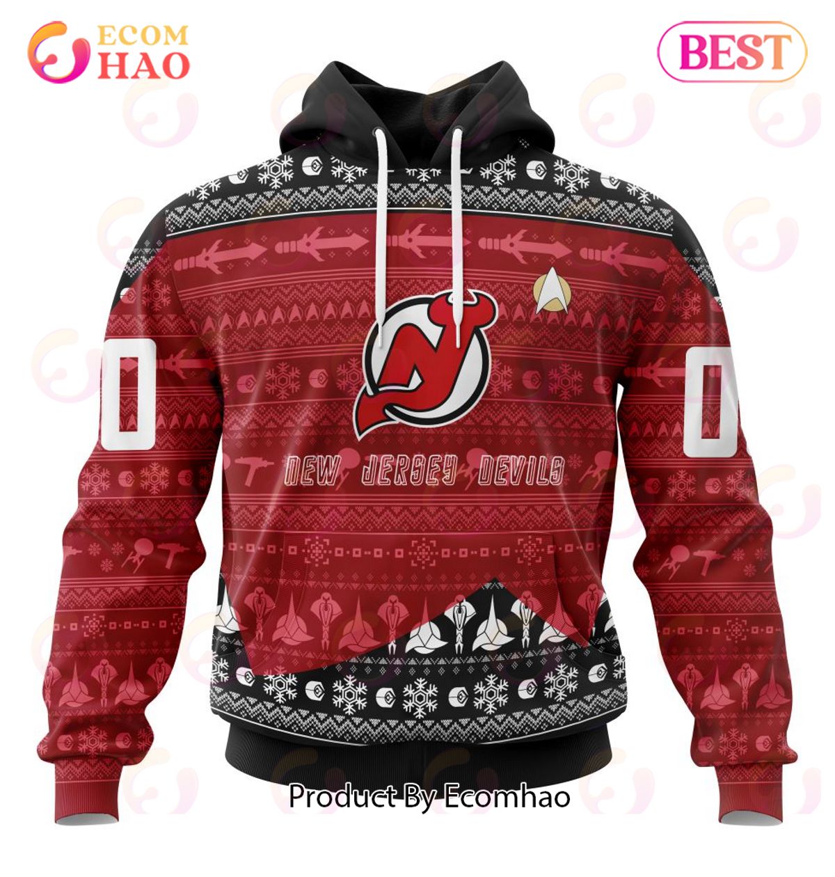 NHL New Jersey Devils Special Star Trek Design 3D Hoodie