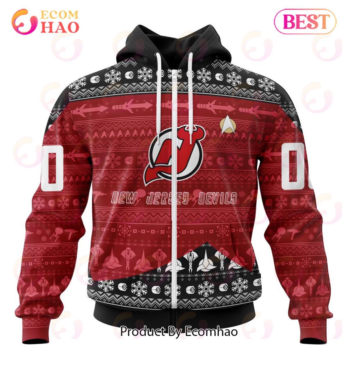 NHL New Jersey Devils Special Star Trek Design 3D Hoodie