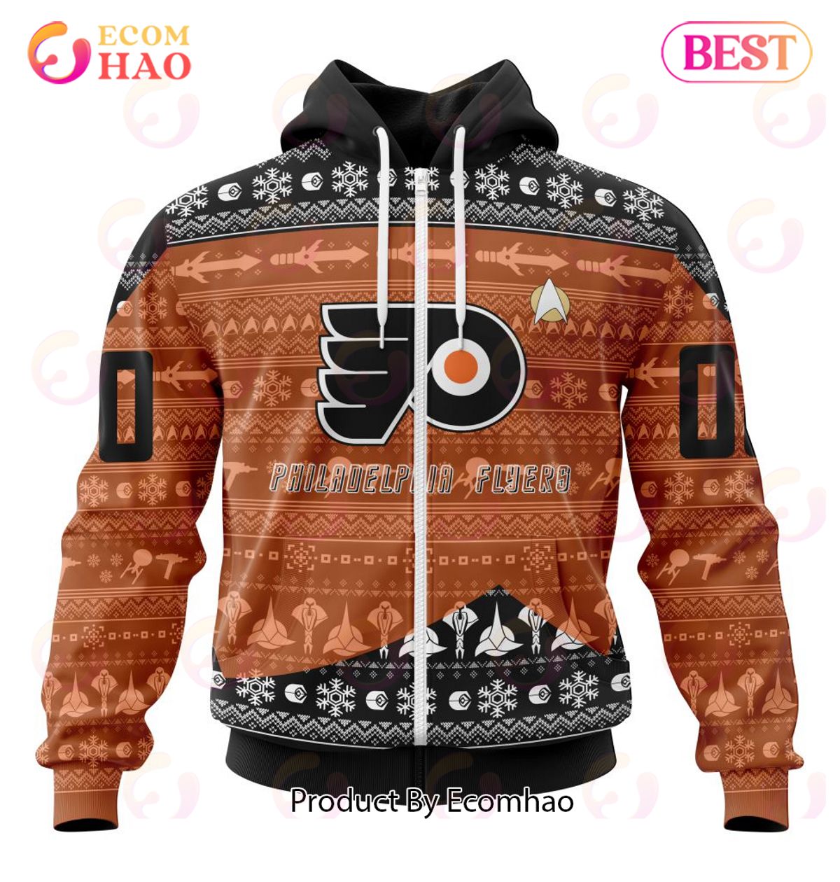 NHL Philadelphia Flyers Special Star Trek Design 3D Hoodie