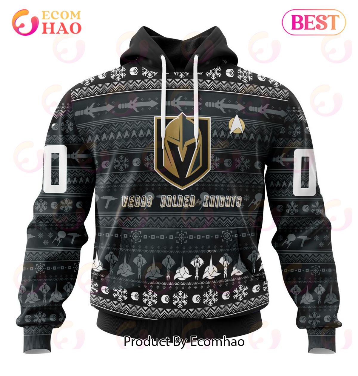 NHL Vegas Golden Knights Special Star Trek Design 3D Hoodie