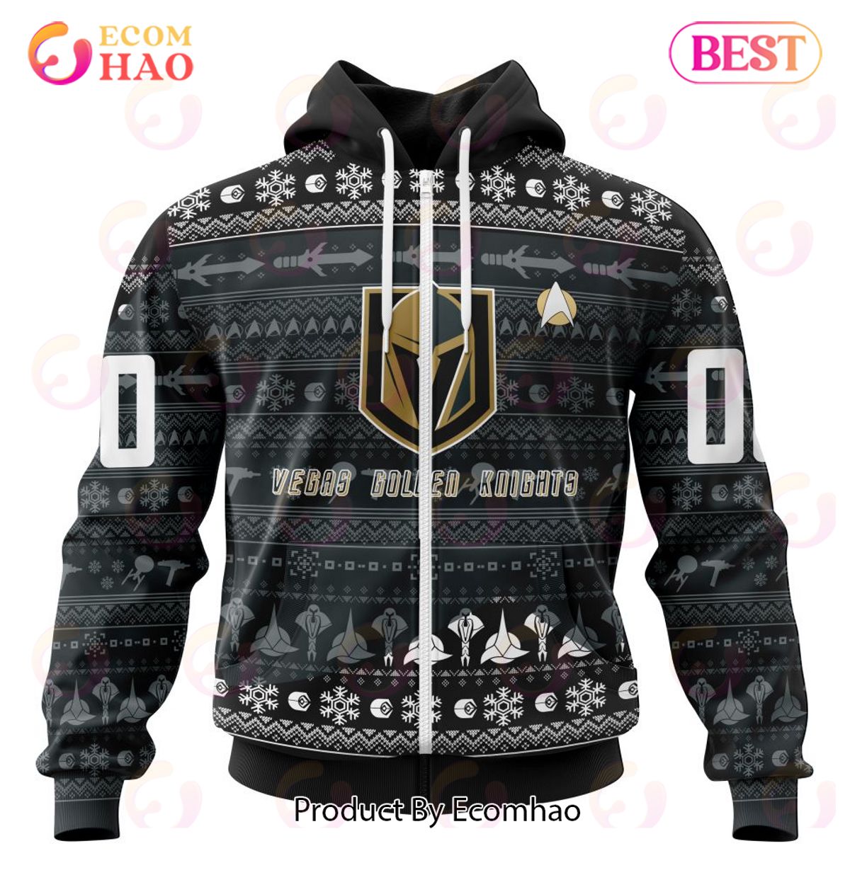 NHL Vegas Golden Knights Special Star Trek Design 3D Hoodie