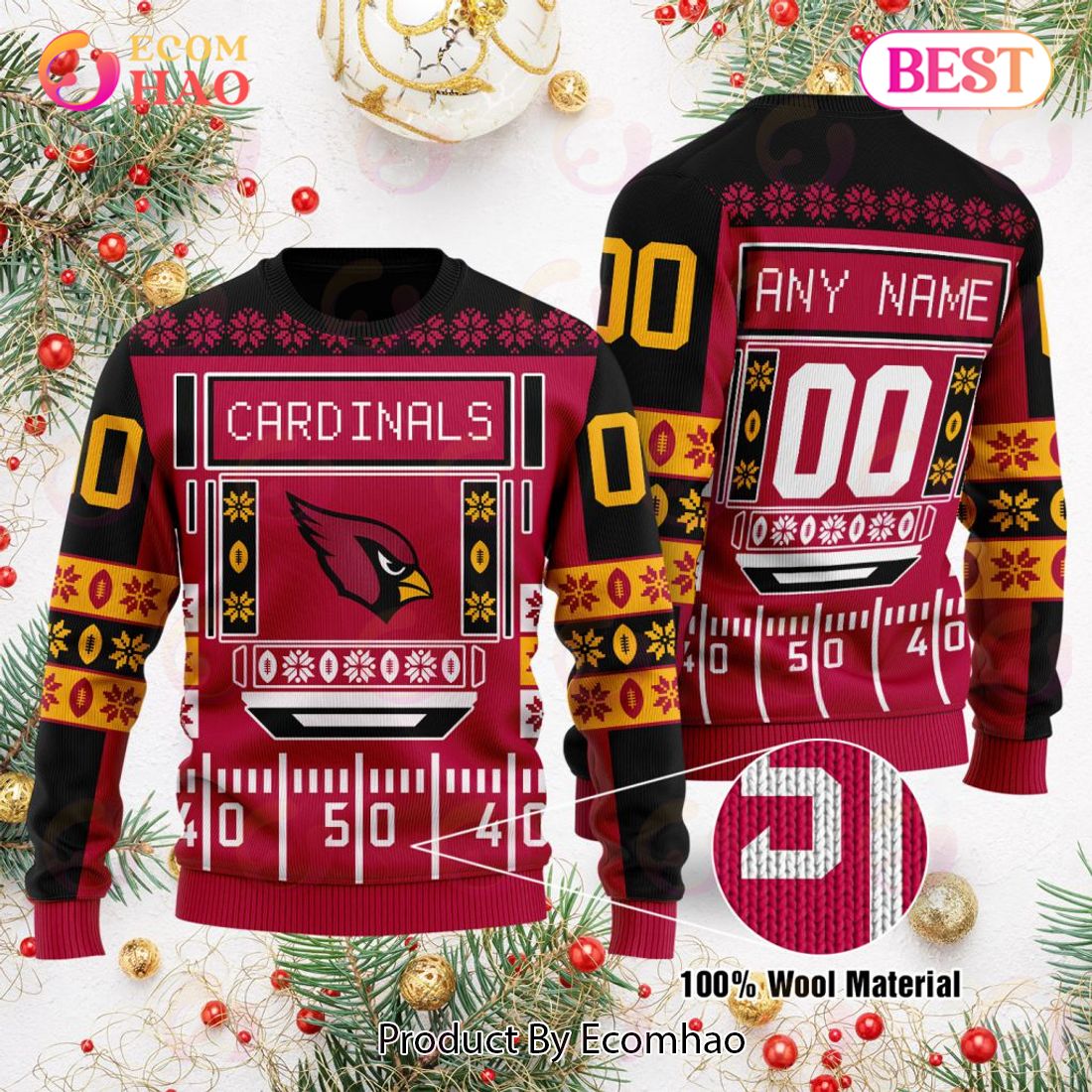 Officially Licensed NFL Light-Up LED Ugly Sweater by Forever Collectib –  goSASS