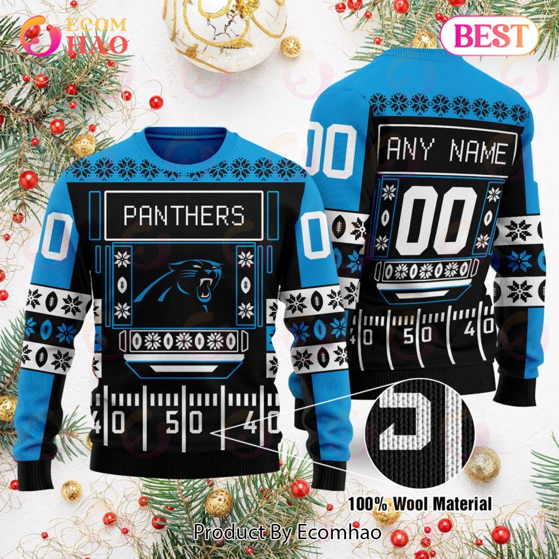 Carolina Panthers NFL Ugly Chirstmas Sweater