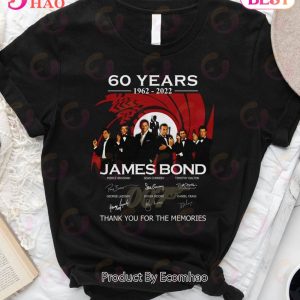 60 Years 1962 – 2022 James Bond Thank You For The Memories T-Shirt