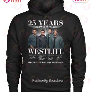25 Years 1998 – 2023 Westlife Thank You For The Memories T-Shirt 25 Years 1998 – 2023 Westlife Thank You For The Memories T-Shirt