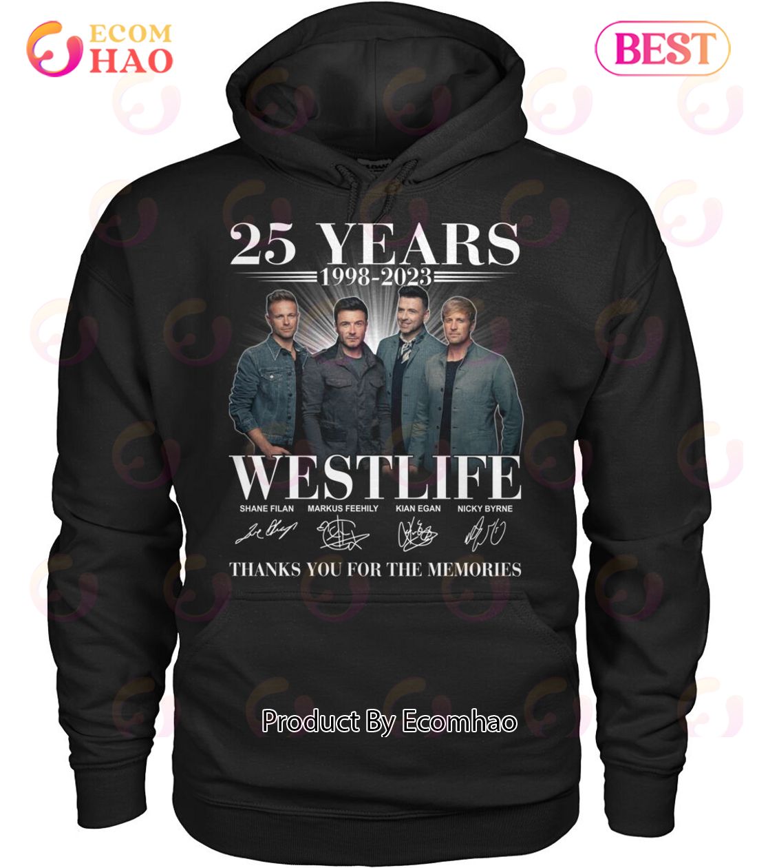 25 Years 1998 – 2023 Westlife Thank You For The Memories T-Shirt