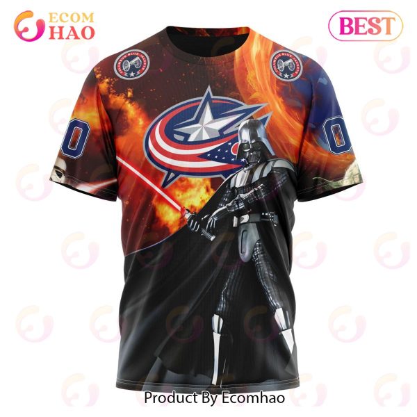 NHL Columbus Blue Jackets Specialized Design X Star War 3D Hoodie
