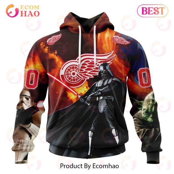 NHL Detroit Red Wings Specialized Design X Star War 3D Hoodie