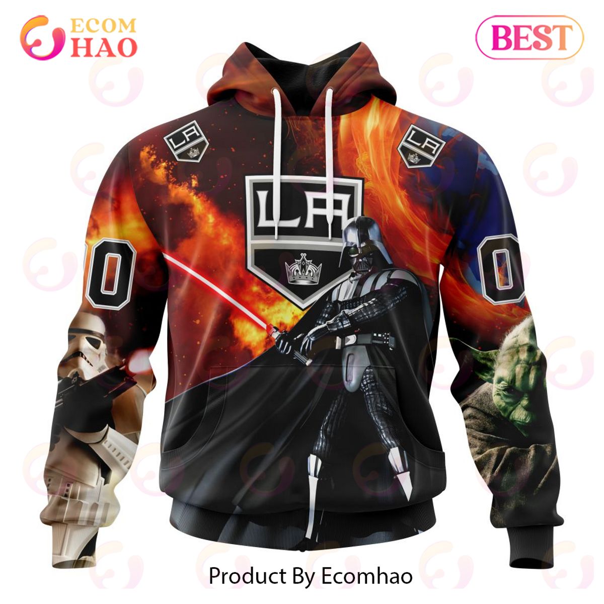 NHL Los Angeles Kings Specialized Design X Star War 3D Hoodie