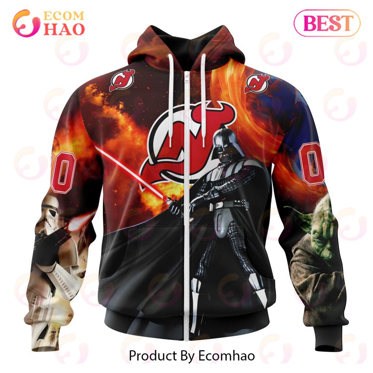 NHL New Jersey Devils Specialized Design X Star War 3D Hoodie