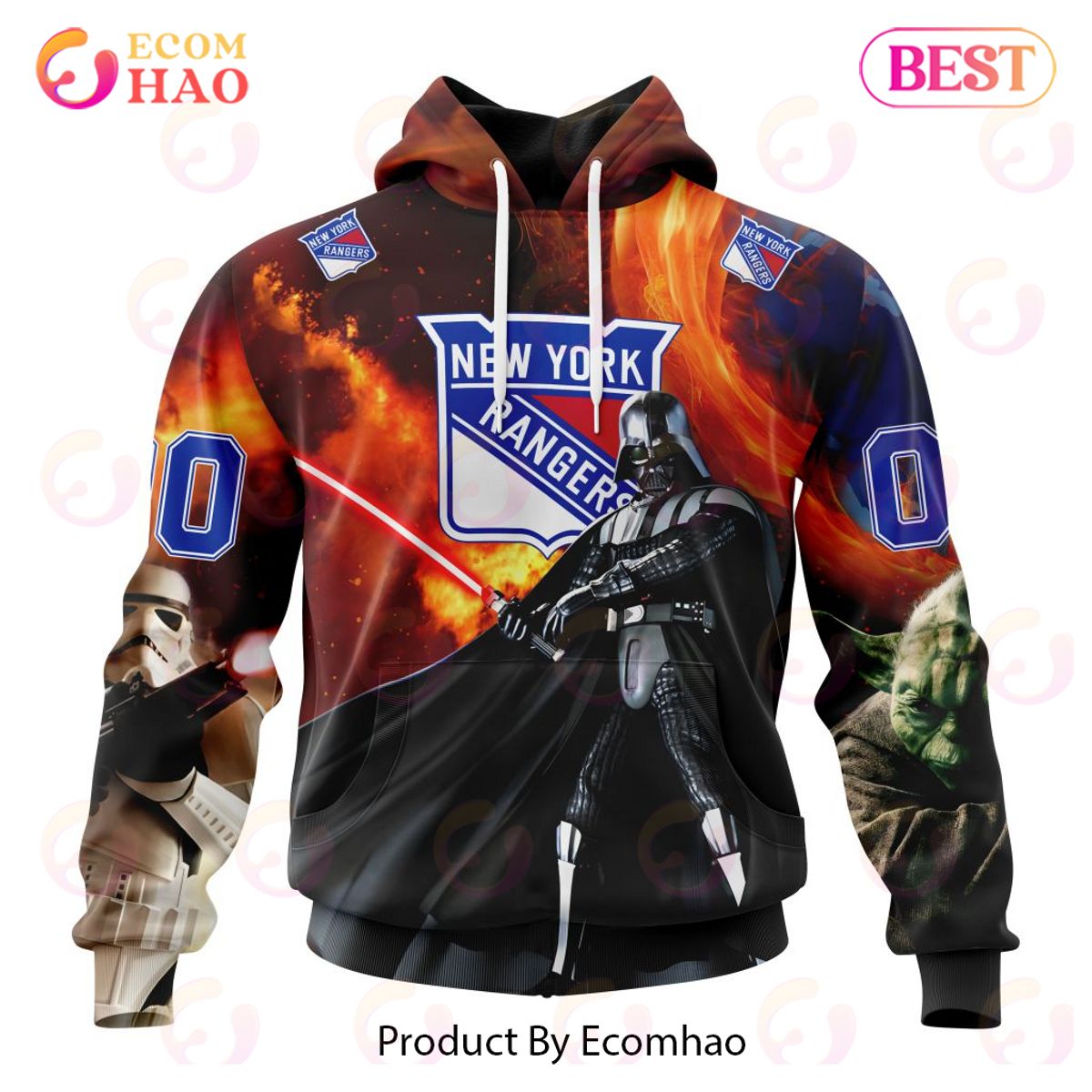 NHL New York Rangers Specialized Design X Star War 3D Hoodie