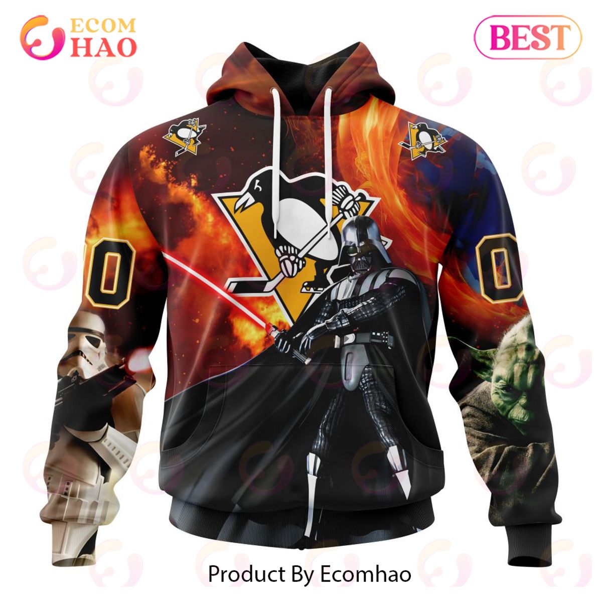 NHL Pittsburgh Penguins Specialized Design X Star War 3D Hoodie