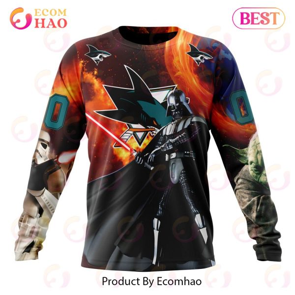 NHL San Jose Sharks Specialized Design X Star War 3D Hoodie