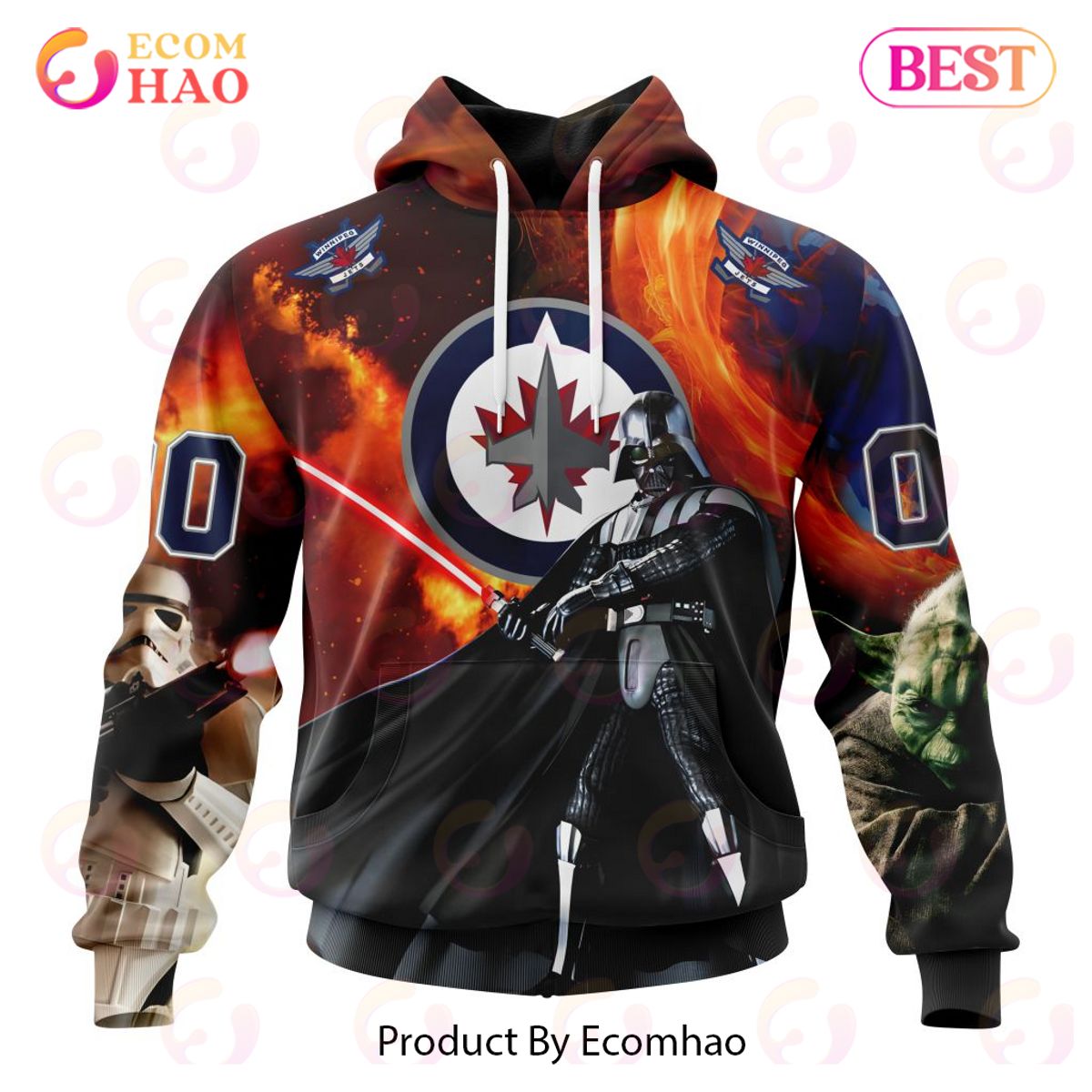 NHL Winnipeg Jets Specialized Design X Star War 3D Hoodie