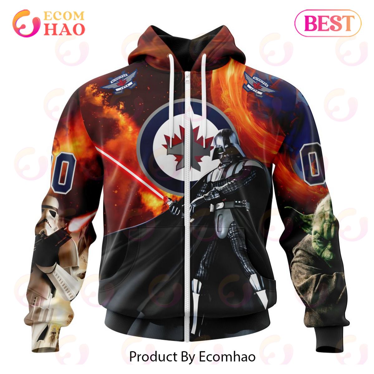 NHL Winnipeg Jets Specialized Design X Star War 3D Hoodie