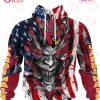 Atlanta Falcons Demon Face American Flag 3D Unisex Hoodie