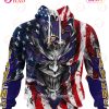 Atlanta Falcons Demon Face American Flag 3D Unisex Hoodie
