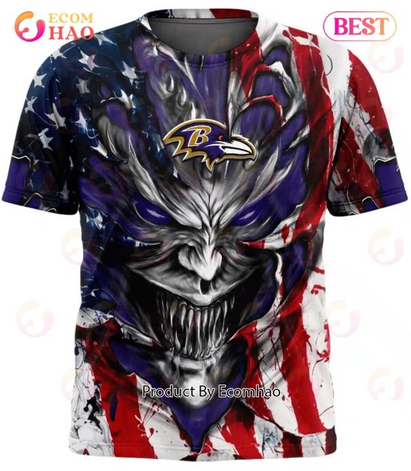 Personalized Baltimore Ravens Nfl Us Flag Team 3D All Over Print Zip Up  Hoodie - Dingeas