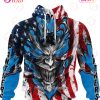 Chicago Bears Demon Face American Flag 3D Unisex Hoodie Chicago Bears Demon Face American Flag 3D Unisex Hoodie