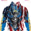 Las Vegas Raiders Demon Face American Flag 3D Unisex Hoodie Las Vegas Raiders Demon Face American Flag 3D Unisex Hoodie