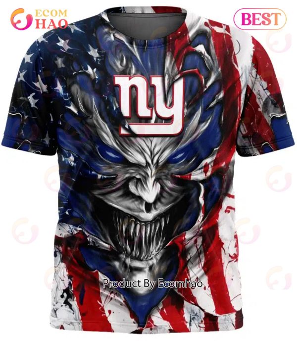 18% OFF New York Giants Hoodies Mens 3D Skull Place On Hand