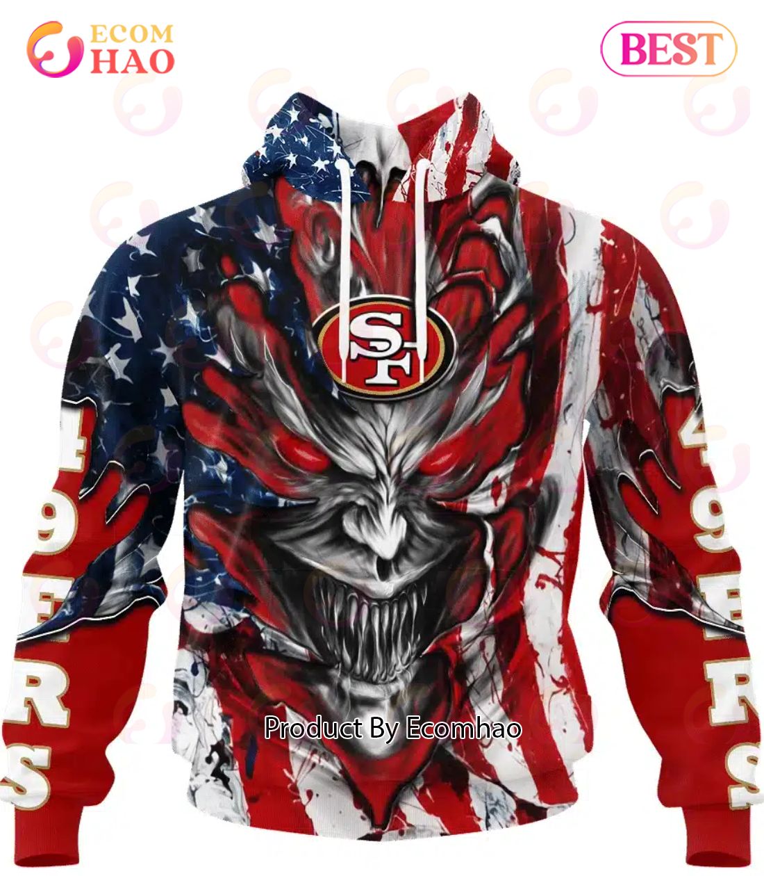 San Francisco 49ers Hoodies 3D Sweatshirt Football V33 - Tana Elegant