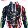 Tampa Bay Buccaneers Demon Face American Flag 3D Unisex Hoodie