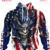 Tampa Bay Buccaneers Demon Face American Flag 3D Unisex Hoodie