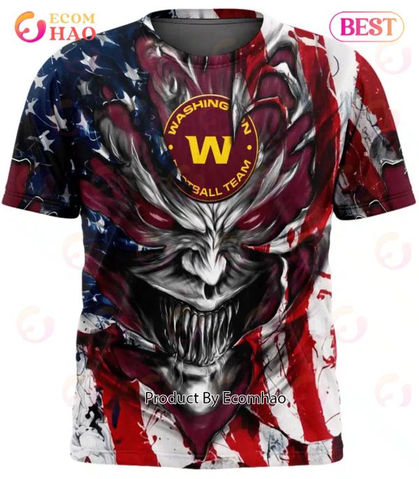 Washington Commanders Hoodie 3D Devil Eyes Gift For Fans