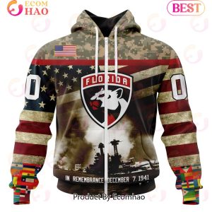 NHL Florida Panthers Specialized Unisex Kits Remember Pearl Harbor 3D Hoodie