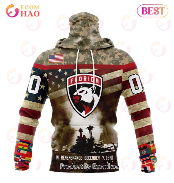 NHL Florida Panthers Specialized Unisex Kits Remember Pearl Harbor 3D Hoodie