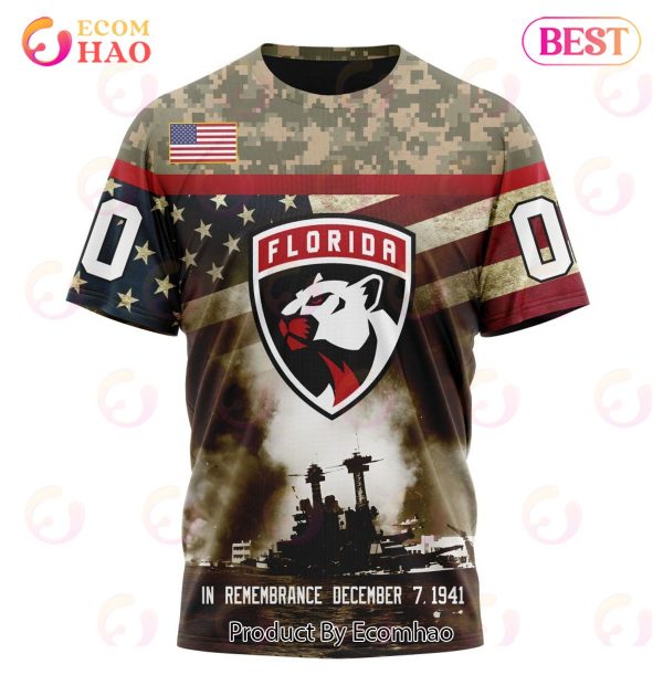 NHL Florida Panthers Specialized Unisex Kits Remember Pearl Harbor 3D Hoodie
