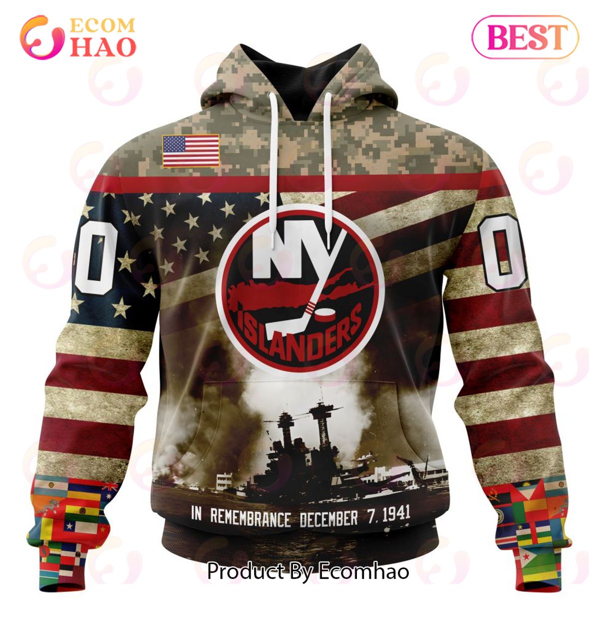 NHL Florida Panthers Specialized Unisex Kits Remember Pearl Harbor 3D Hoodie