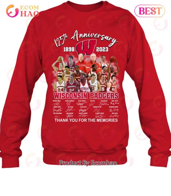 125th Anniversary 1898 – 2023 Wisconsin Badgers Thank You For The Memories T-Shirt