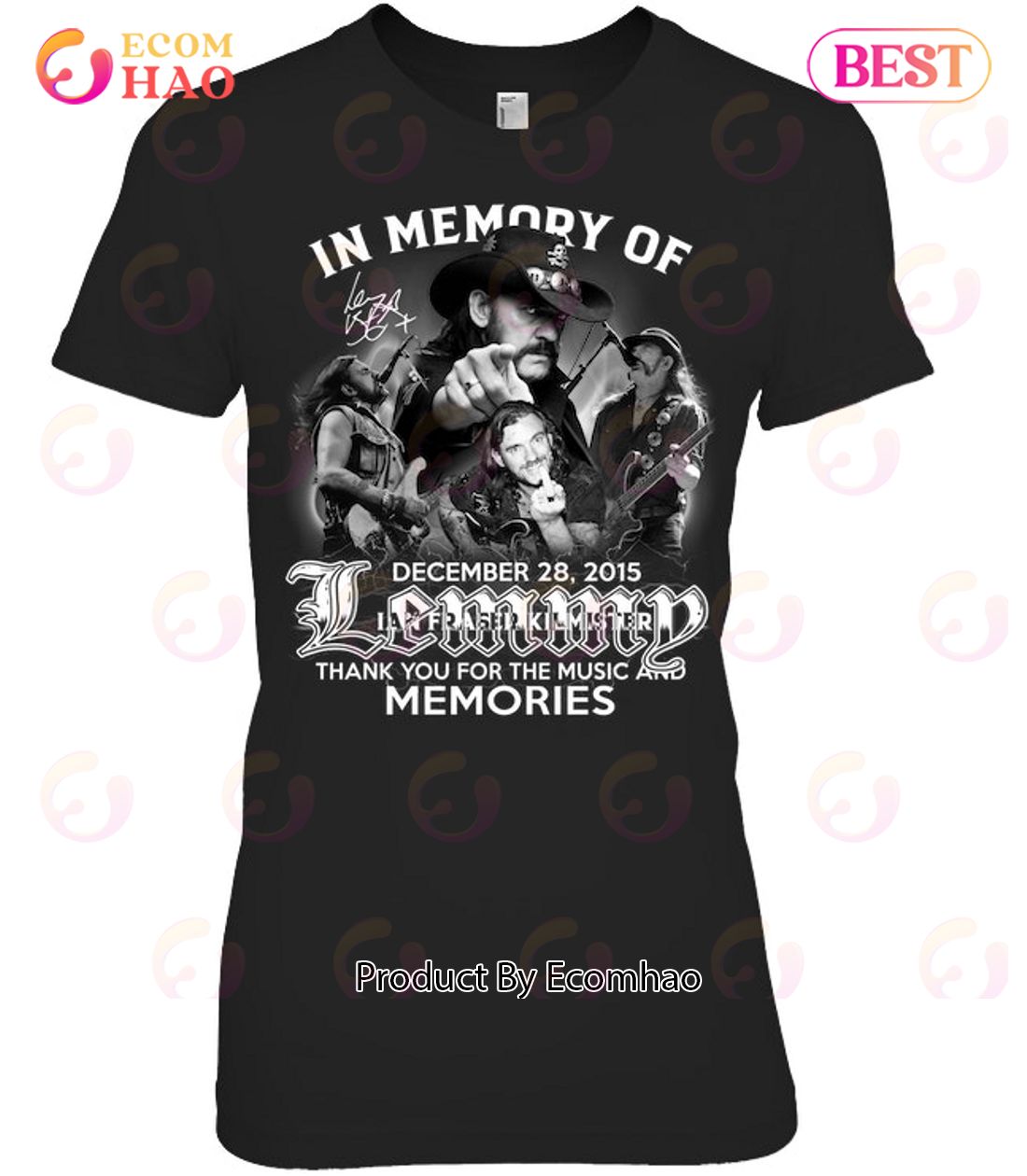 In Memory Of December 28, 2015 Lemmy Thank You For The Music And Memories T-Shirt