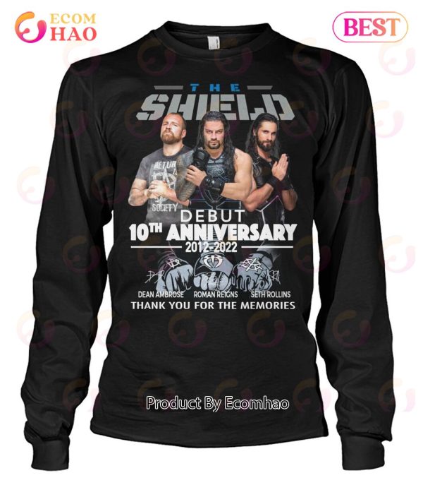 The Shield Debut 10th Anniversary 2012 – 2022 Thank You For The Memories T-Shirt