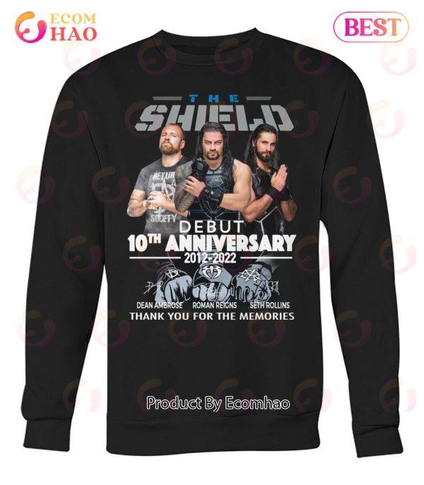 The Shield Debut 10th Anniversary 2012 – 2022 Thank You For The Memories T-Shirt