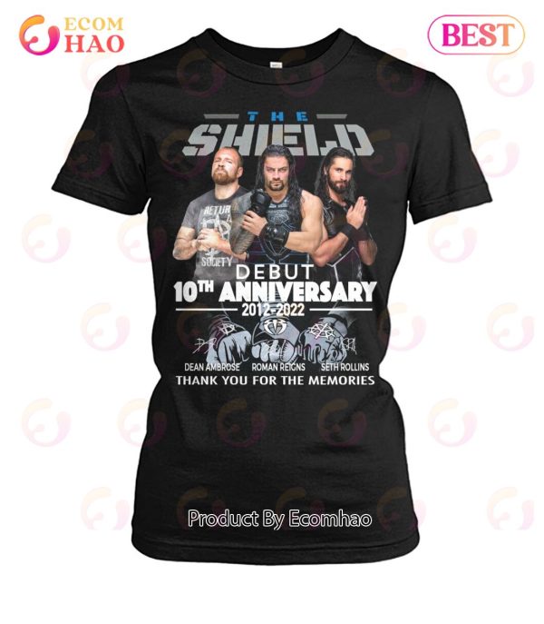 The Shield Debut 10th Anniversary 2012 – 2022 Thank You For The Memories T-Shirt