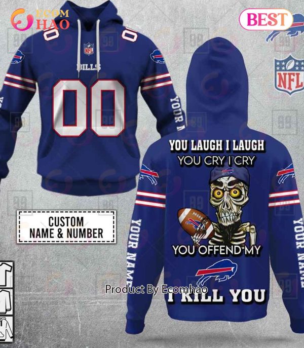 Personalized NFL Buffalo Bills You Laugh I Laugh Jersey 3D Hoodie