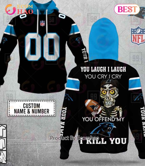 Personalized NFL Carolina Panthers You Laugh I Laugh Jersey 3D Hoodie